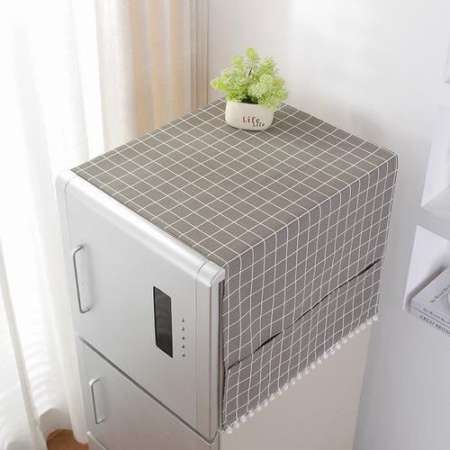 Japanese simple new foreign trade refrigerator towel dust cover double door single door cover towel wholesale wholesale