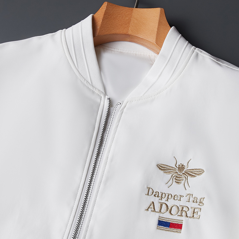 High end new spring and autumn embroidered standing collar men's baseball jacket, fashionable casual trend jacket_voghion.com