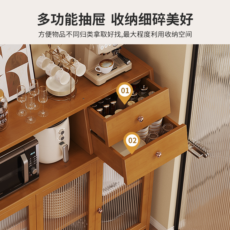 コーヒーマシンサイドボードキッチン狭いサイド収納キャビネットリビングルームティーキャビネットソファサイドコーナーキャビネット収納小型サイズ|undefined