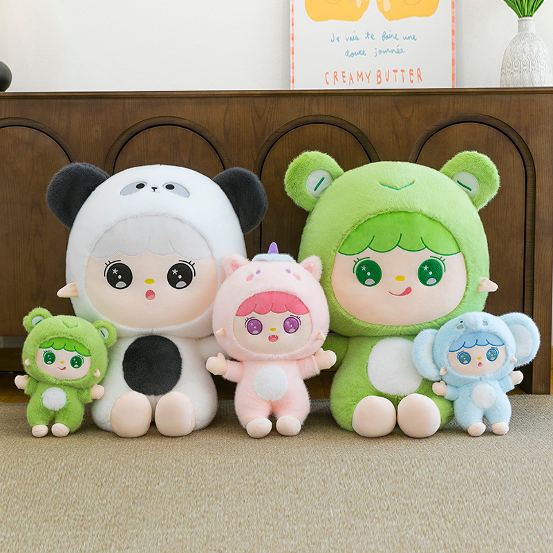新型の毛の長いウサギのぬいぐるみのおもちゃのかわいい大きい耳のウサギの公仔のベッドの上のソファーは件の越境の対外貿易を並べます。|undefined