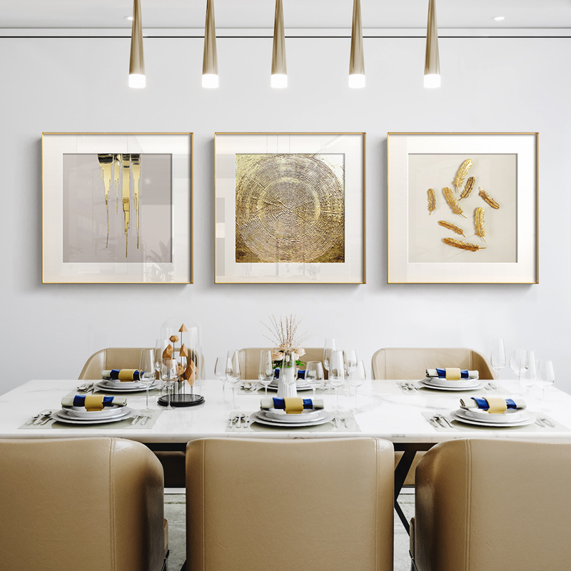 Modern Light Luxury Living Room Decorative Painting Gold Sofa Background Wall Painting Porch Painting American Atmosphere Restaurant Mural