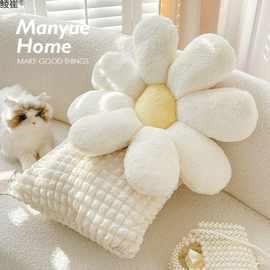 小雏菊花朵抱枕可爱太阳花毛绒玩具沙发客厅坐垫靠背一体批发玖