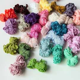 手工娃衣做旧丝光复古古董褶皱丝带blythe小布扎头发蝴蝶结丝带