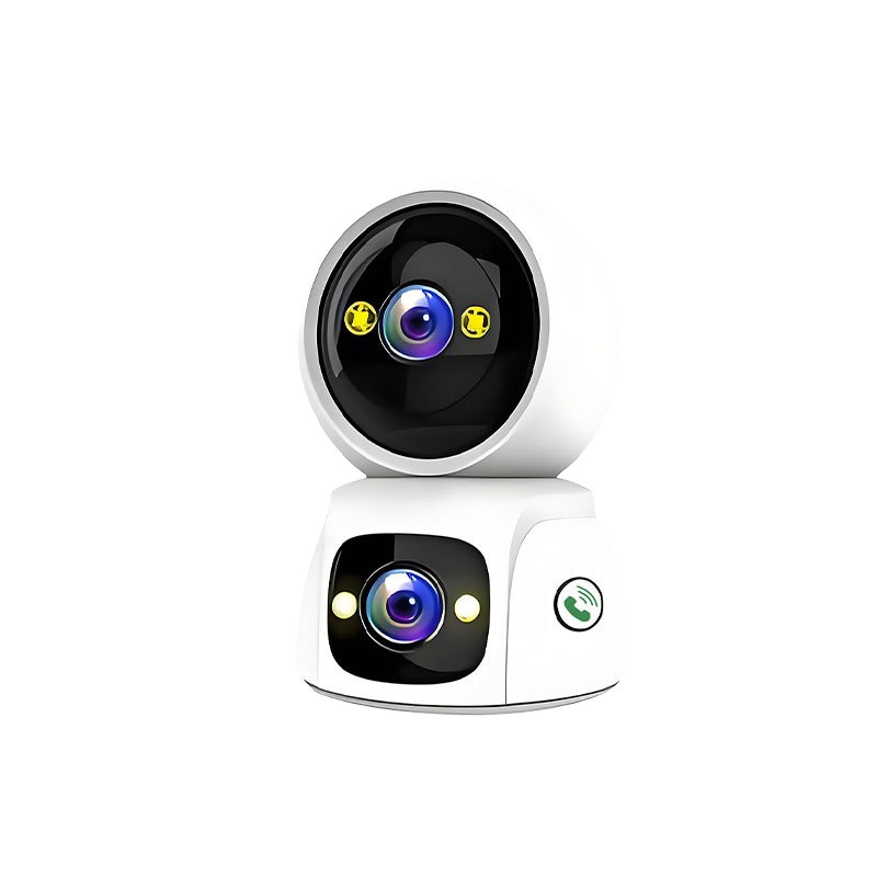 Transfronterizo exclusivo para WIFI interior Doble lente Yuntai 1080P cámara de visión nocturna a color completo para caseros shaker