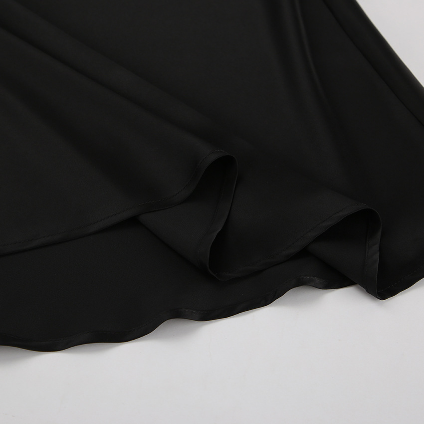 Women's Clothing 2024 acetate satin skirt female autumn new style drape slim A line long skirt high end women's clothing_voghion.com