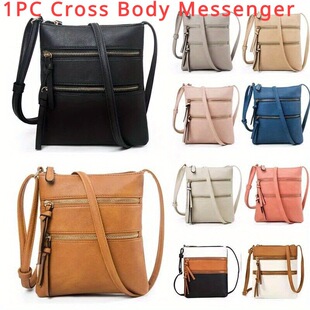 P 15081 Women's Vertical Zip Shoulder Bag �Q��μ�� ��
