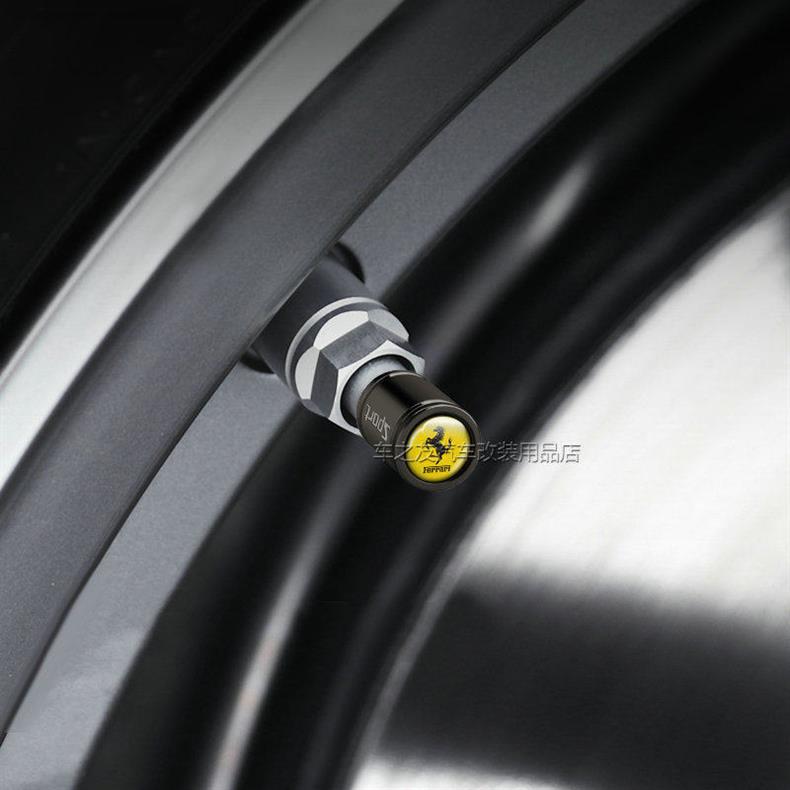 Suitable for Ferrari F430F12 F458 488 812 Car Tire Valve Cap Valve Core Dust Cover