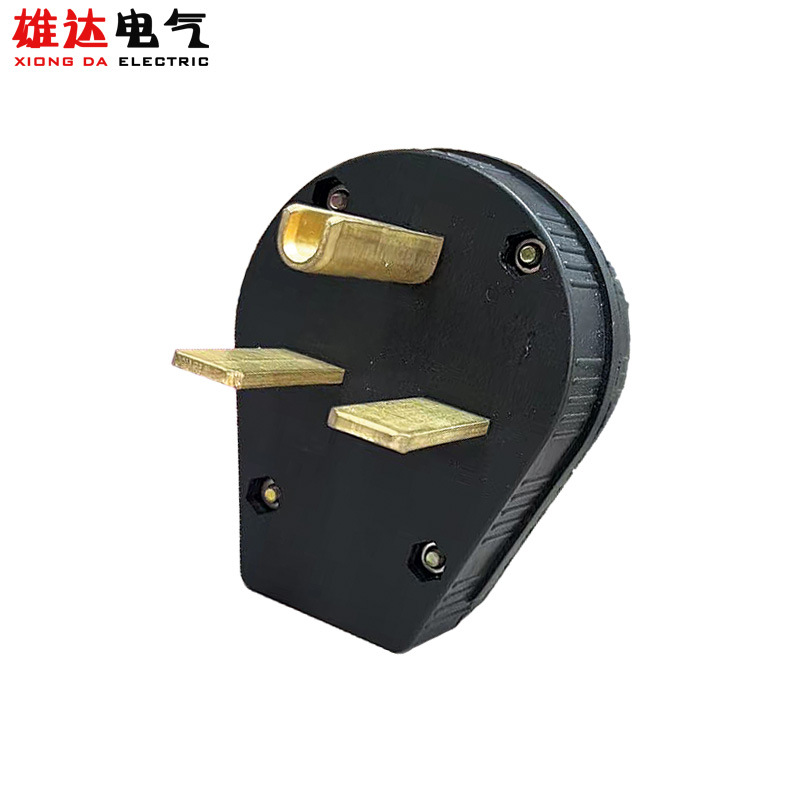 雄达/XIONGDA 工业NEMA6-30P 美标三孔充电发电机插头30A三极电源