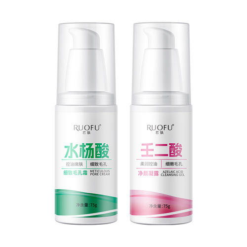 Serum and Lotion with Salicylic Acid for Pore Refinement, Hydration, Repair, and Soothing to Treat Whiteheads