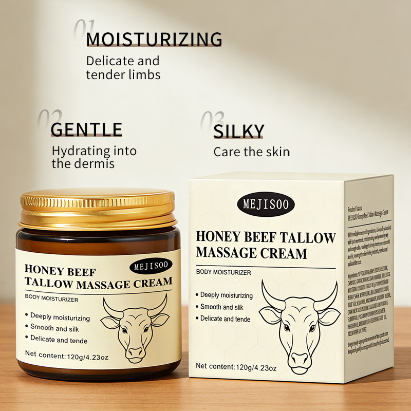 Cross-Border Foreign Trade Honey Beef Tallow Massage Cream 120g