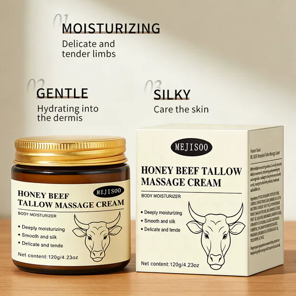 Cross-Border Foreign Trade Honey Beef Tallow Massage Cream 120g