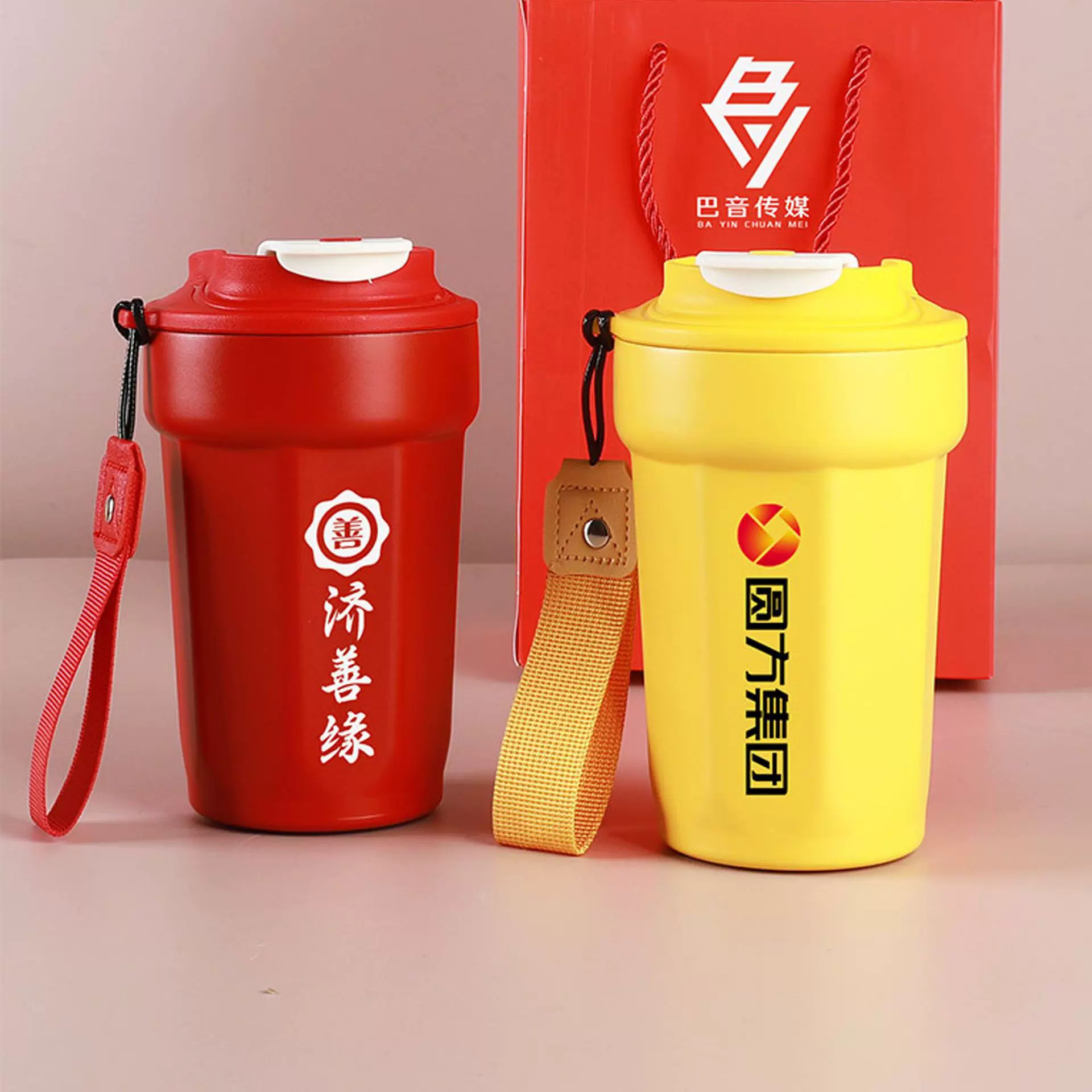 八角咖啡杯316不锈钢便携随手保温杯男女广告礼品杯图文LOGO定制