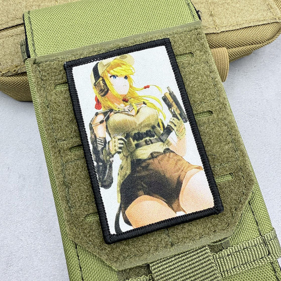 Printed Two-Dimensional Tactical Morale Badge Velcro Patch Anime Girl Front Line Cloth Patch Clothing Backpack Accessories