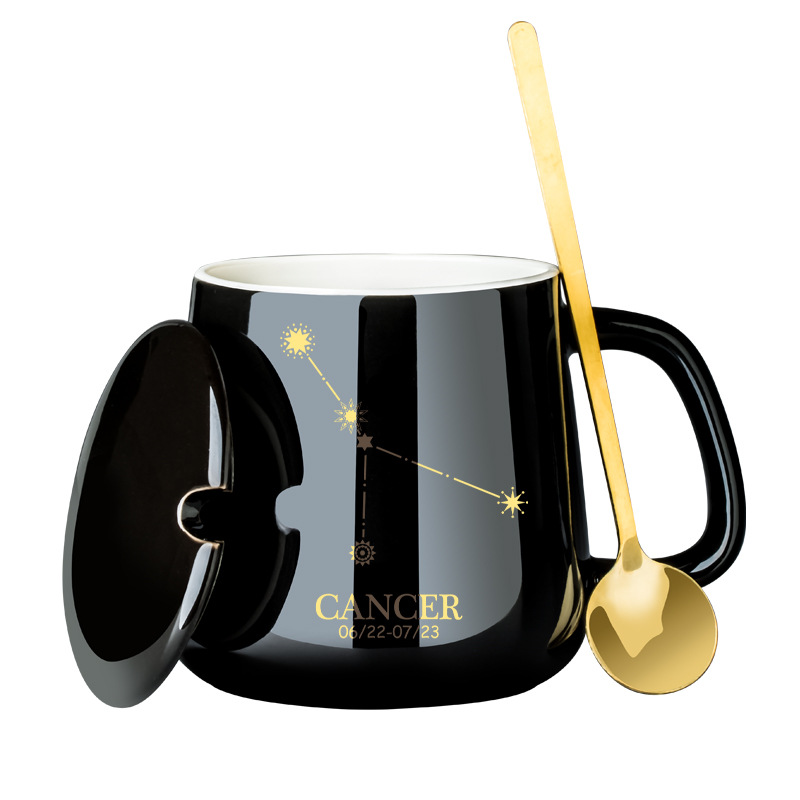 Twelve Constellations Warm Mug Household Ceramic Large Capacity Water Milk Breakfast Coffee Cup_voghion.com