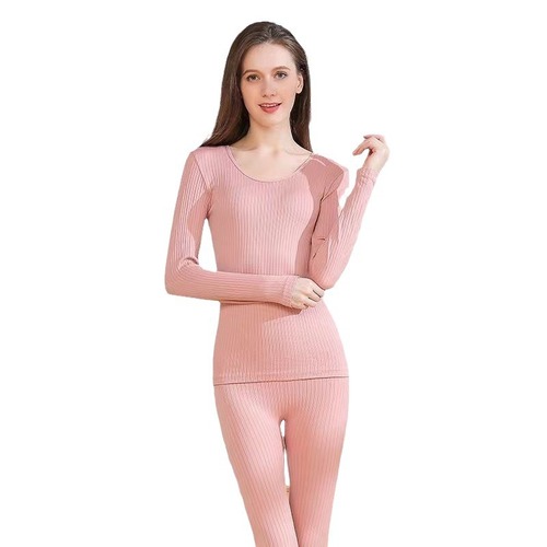 Manufacturer wholesale Bear Women's Thermal Underwear Set Seamless Slim High Elastic Breathable Threaded Heated Autumn Clothes and Autumn Pants