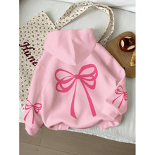 L 81768 Bow Print Hoodie ������ӡ����ñ���羳����ͨ����