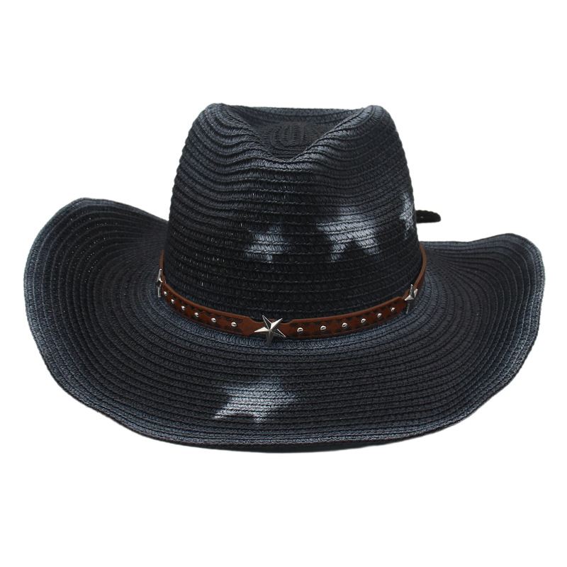 Cappello da sole vintage, cappello da cowboy in paglia_voghion.com