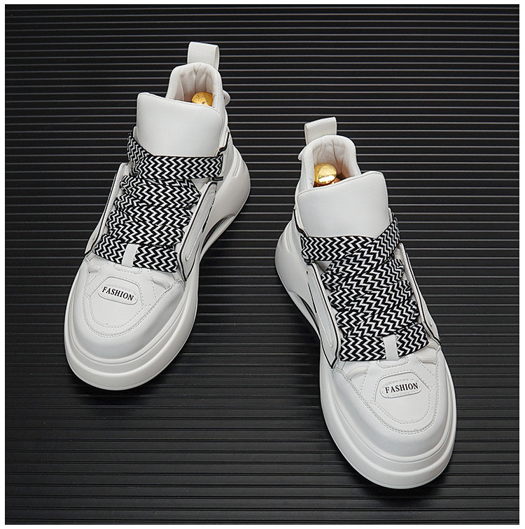 Herrenschuhe, kurze Herrenstiefel, trendige Freizeitschuhe, dicke Sohlen, kurze Jugendstiefel, modische High-Top-Sneaker, Martin-Stiefel für Herren_voghion.com