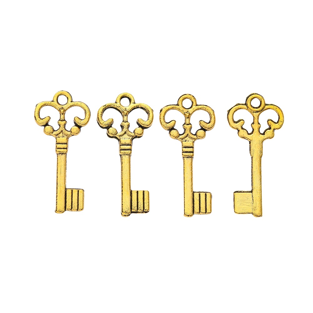 2g Weight Pendant Jewelry Making Type DIY Jewelry Accessories Classification 1 Piece Quantity Alloy Material Key Pattern Plating Design Cute, Retro Style 1 Piece Alloy Key Pendant DIY Jewelry Accessories 9