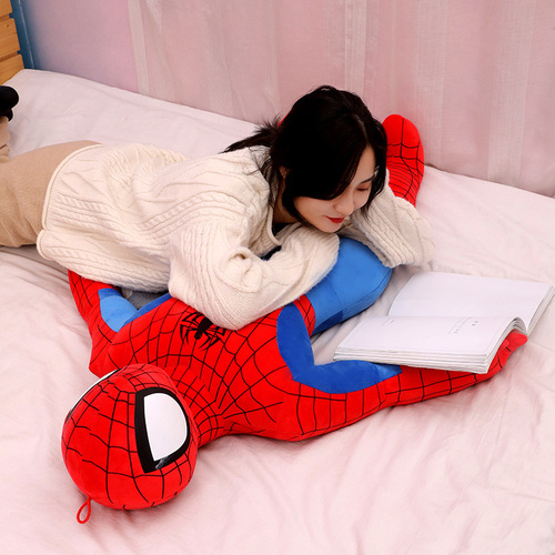 Live-stream hot-selling boy Spider-Man plush doll toy cushion children's birthday gift sleeping doll