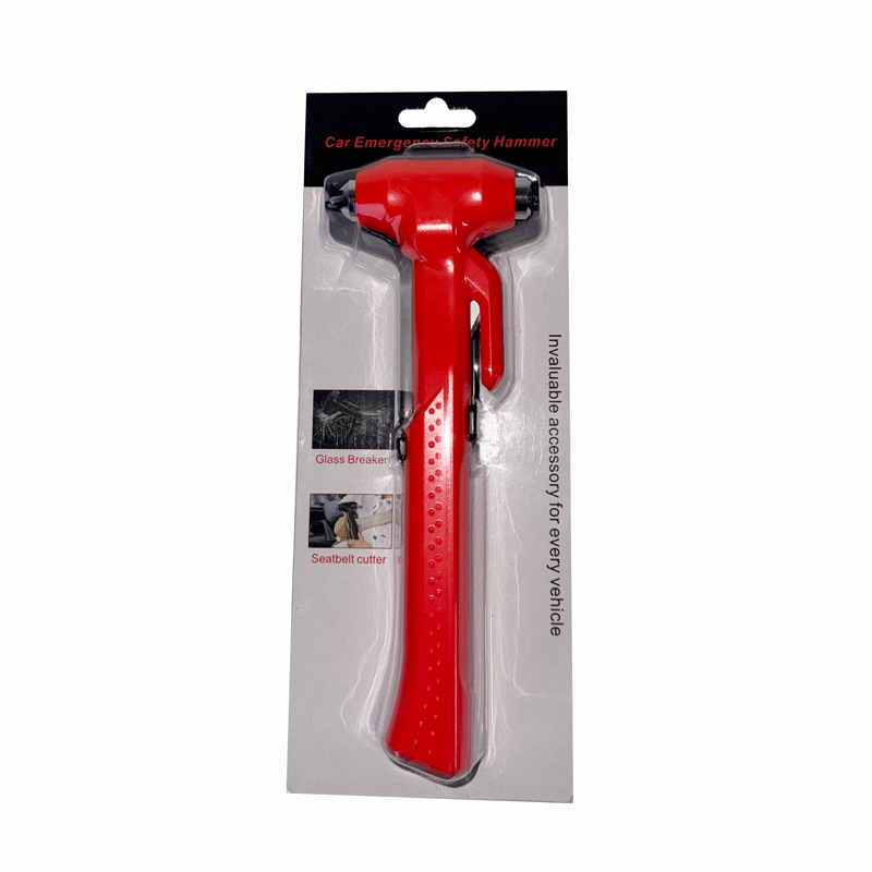 Car Safety Hammer Tool with Base, Handheld Car Window Breaker with Cutter, Life-Saving Hammer, One Hammer to Break the Window in an Emergency