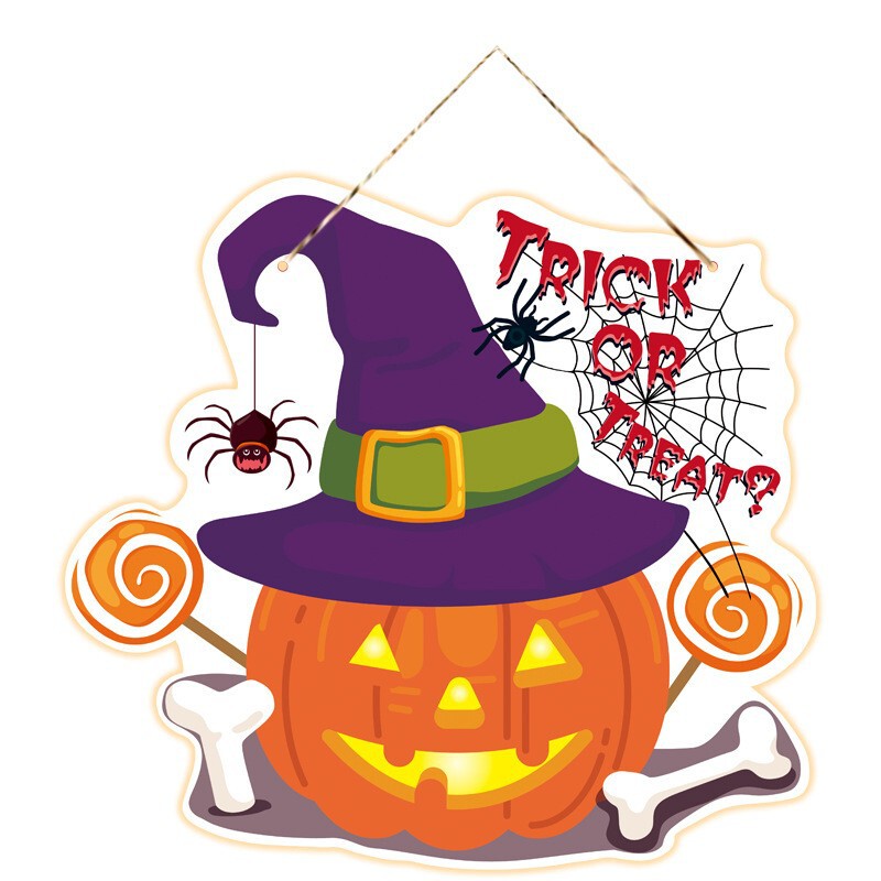 ハロウィンドア吊り下げハロウィンパーティー装飾カボチャコウモリドア吊り下げゴーストフェスティバル装飾雰囲気装飾小道具|undefined