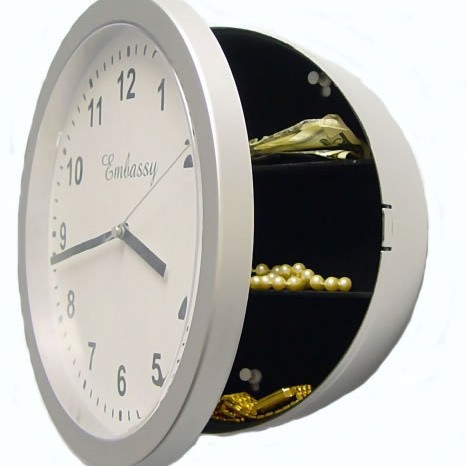 Hidden Money storage clock transfer safe storage box wall clock storage storage box Xizang Medicine piece jewelry necklace