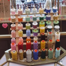 毛线收纳实木折叠缝纫线架子可悬挂大线轴宝塔线架家用梭芯架子线