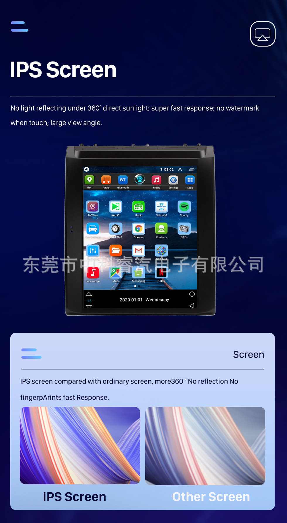 Suitable for Ford Raptor Inch Vertical Screen Navigation with Wifi Car System Carplay 2015-2020 F150