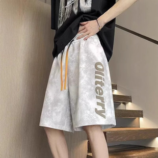 American Retro Gradient Shorts Men's 2025 Summer High Street Hong Kong Style Large Size Sports Basketball Casual Five-Point Sports Pants