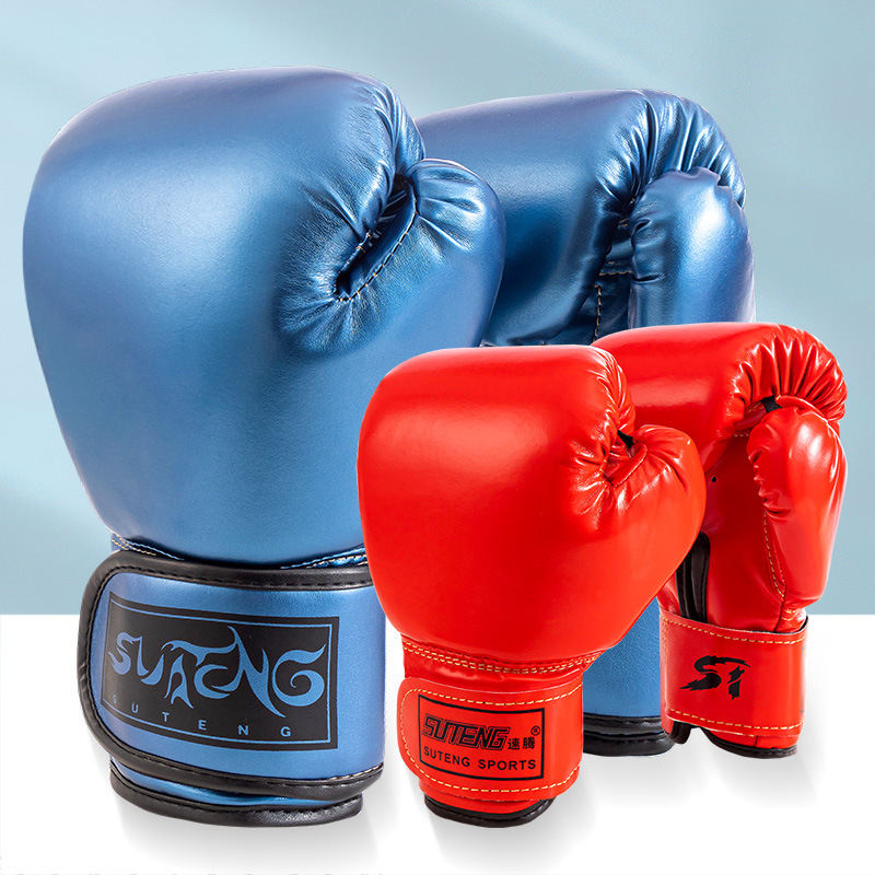 Parent-child boxing gloves [children (pearl red) + adults (pearl blue)]