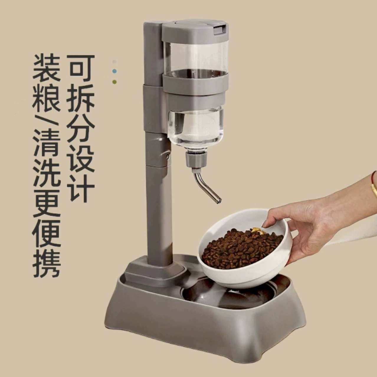 Собака поилка с регулируемой высотой чаша из нержавеющей стали керамическая чаша кукла Тедди кот питает воду для питья