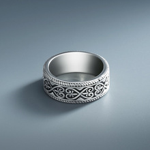 七尚泰银饰莫比乌斯指环ins潮复古银戒指女时尚个性饰品小众设计