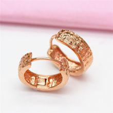 星芙奥俄罗斯紫金车花满天星耳环镀玫瑰金圆圈双排耳环闪亮饰品女