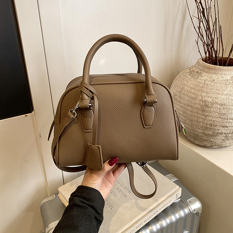 Luxury Vintage Handbag For Women 2026 New Large Capacity Bowling Bag Trendy Shoulder Crossbody Bag - Thumbnail 6