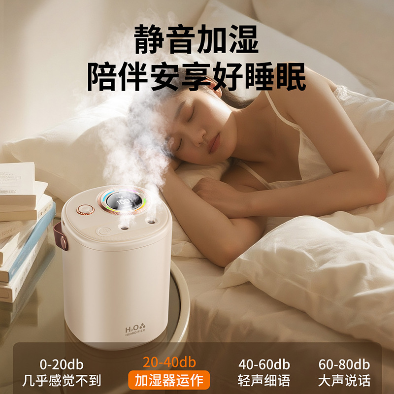 Nuevo humidificador pequeño y grande capacidad USB humidificador para bebés domésticos silenciosos para dormir madre y bebé, hidratación y purificación de humedad constante