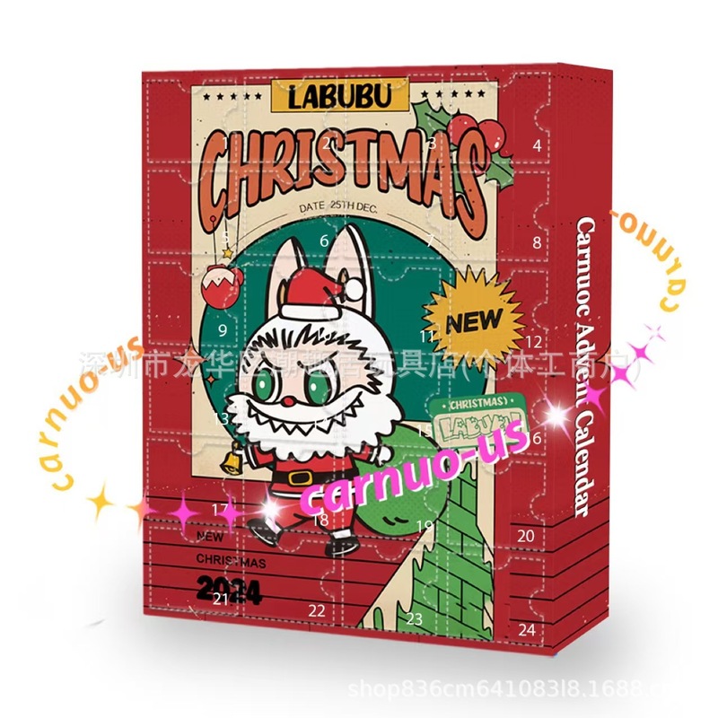 跨境货源拉布盲盒Labubu 2025 Advent Calendar 24 Little Doors|undefined