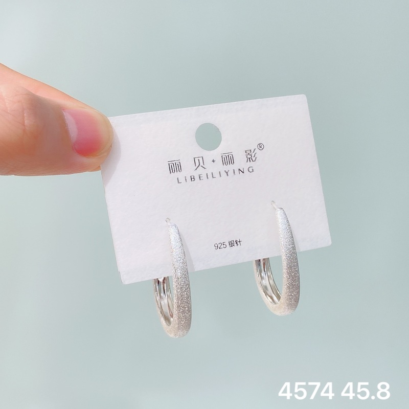 丽贝丽影丽银欧美时尚高级感素圈耳环2025新款爆款个性小众女耳圈|undefined
