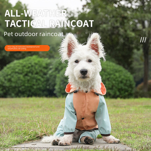 Raincoat for Small Dogs with Full Coverage, Waterproof, Harness-Compatible, Suitable for Puppies, Bichon Frises, and Terriers