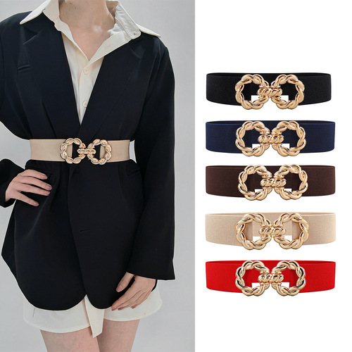 Autumn and winter new coat belt accessories elastic fashion elastic girdle versatile dress belt women's wide girdle