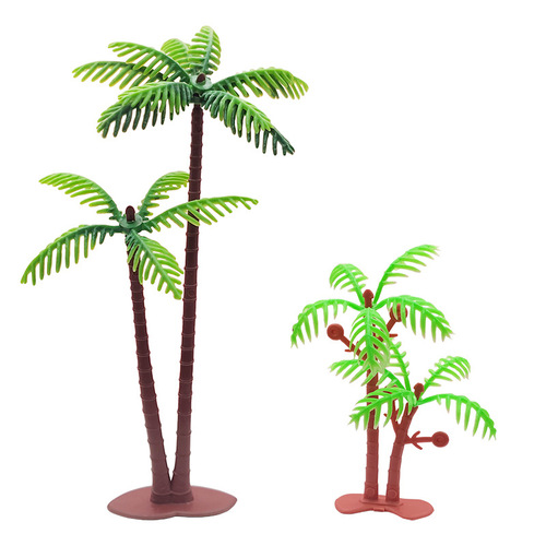 Coconut Tree Cake Stand Birthday Cake Decoration Plant Tree 8cm 14cm Large and Small Size Realistic 3D Coconut Tree