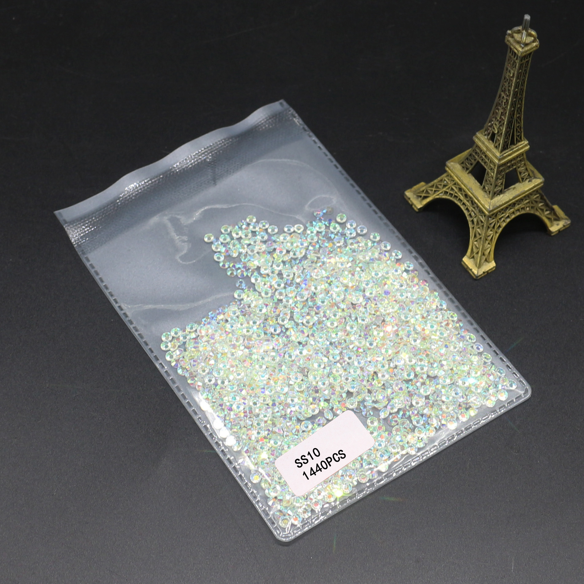 Diamantes de imitación grandes en forma de abanico SS4AB, diamantes sueltos transparentes, diamantes de fondo plano, circonitas iridiscentes, diamantes de imitación de cristal brillante para decoración de uñas