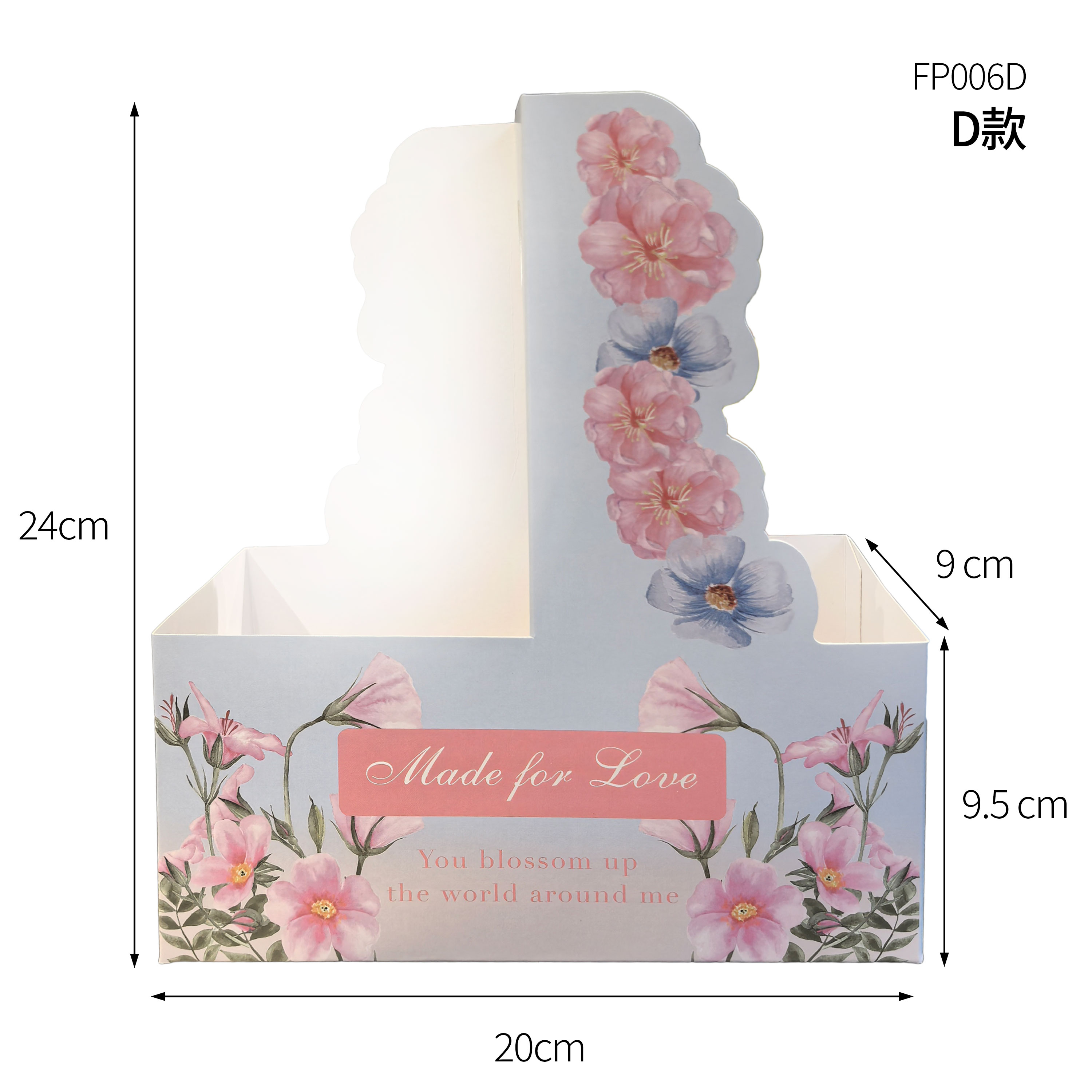 Caja de flores de café Bolsa de flores del día del maestro Bolsa de flores de camellia Caja de regalo Caja de embalaje floral Cesta de flores Caja de regalo de flores