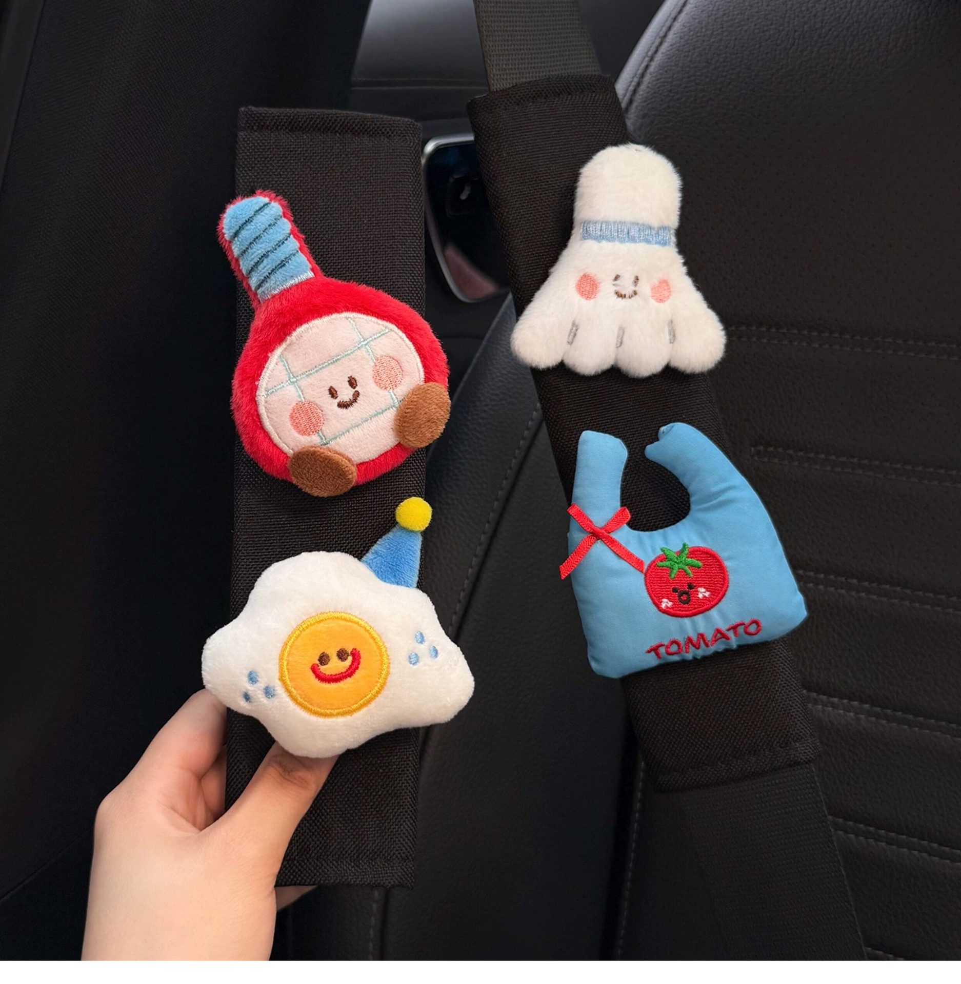 2026 New Car Seatbelt Shoulder Pads, Car Interior Seatbelt Decoration, Anti-Wear Clothing, Cute Couple Set