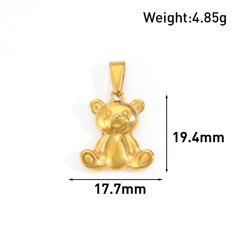 4g Weight Pendant Jewelry Making Type Real Gold Plated Plating Material 1 Piece Quantity Daily Occasion 304 Stainless Steel Material Animal Pattern All Seasons Season Unisex Gender Polished Finish Basic, Vintage Style Style Waterproof Non Tarnish, Plating Craft Real Gold Plated Animal 304 Stainless Steel Basic Vintage Style Waterproof Non Tarnish 3