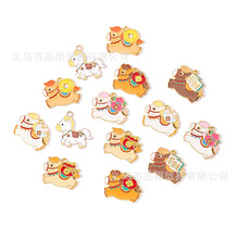 马年发财平安祝福挂件滴油饰品配件diy项链吊坠手机链钥匙扣