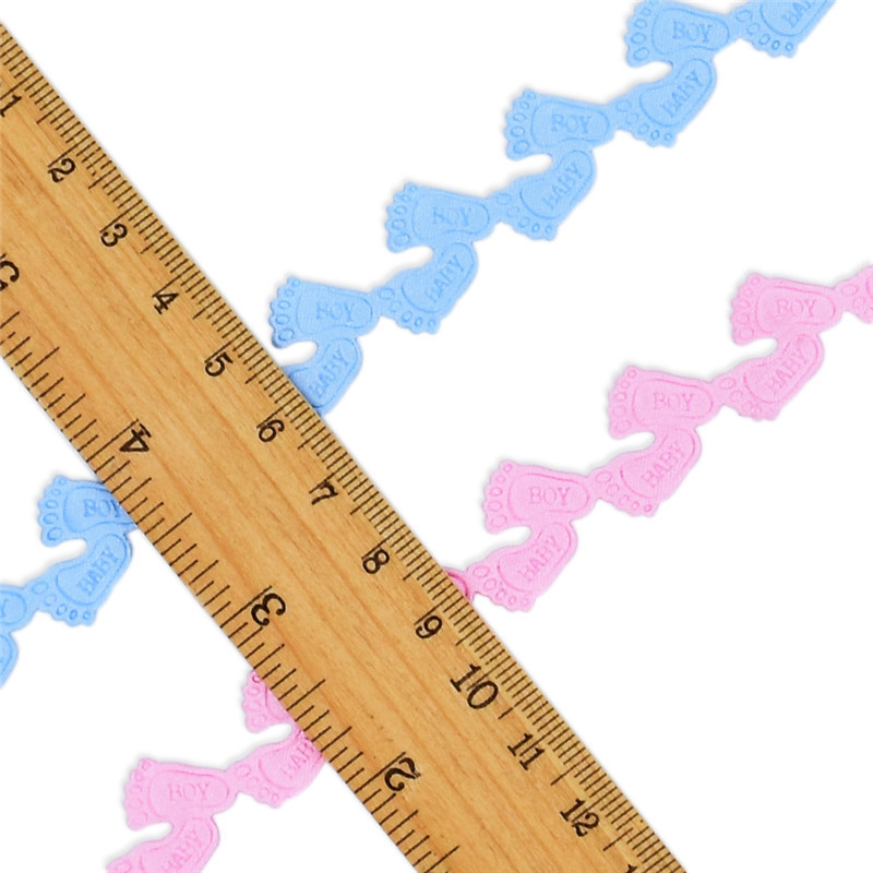 AliExpress bebé pies ultrasónicos repujado cinta cumpleaños fiesta decoración material bebé huellas cinta de encaje