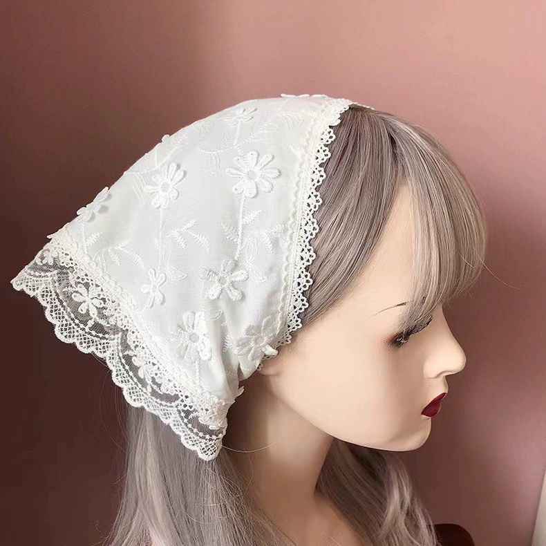 Lace scarf, retro universal hat