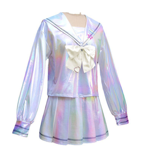 The streamer girl heavily relies on cosplay outfits—Tangtang, Chao Tianjiang, and the JK-style game uniforms from the cosplay clothing factory.