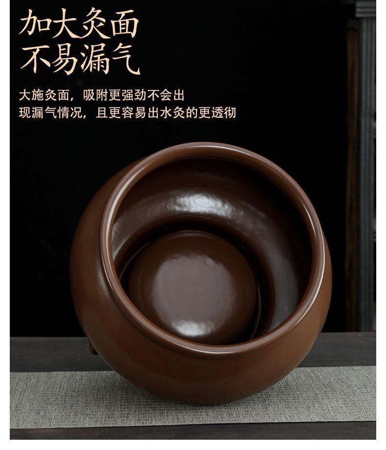 Smokeless Moxa Belly Warming Cup Navel Moxibustion Device Mini Size with Ignition Bowl and Pad preparation